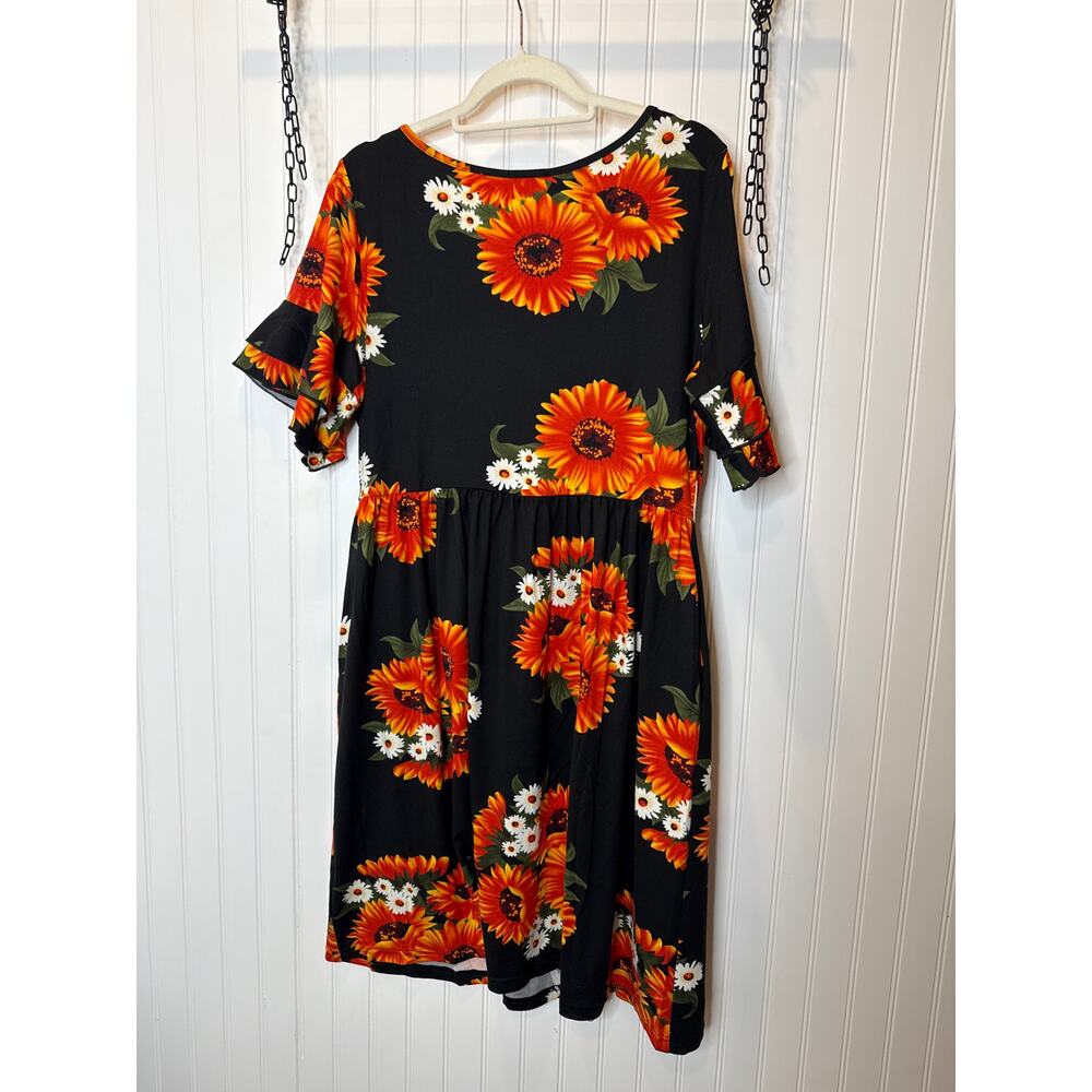 NWT Amazon Dresses Lot of 2 - Navy Faux Wrap & Bold Floral Dress Bundle Size L - Picture 7 of 7